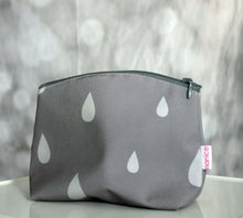 Lade das Bild in den Galerie-Viewer, Täschchen Softshell ’Graue Regentropfen’
