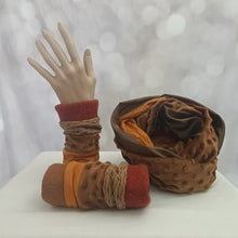 Lade das Bild in den Galerie-Viewer, Set Loop Pulswärmer Herbsttoene