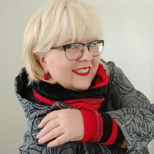 Lade das Bild in den Galerie-Viewer, Pulswärmer Schwarz Rot - Pulswärmer