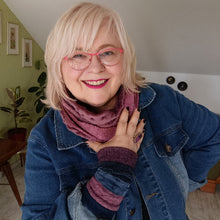 Lade das Bild in den Galerie-Viewer, nanice Set Loop Pulswaermer beere jeansblau

