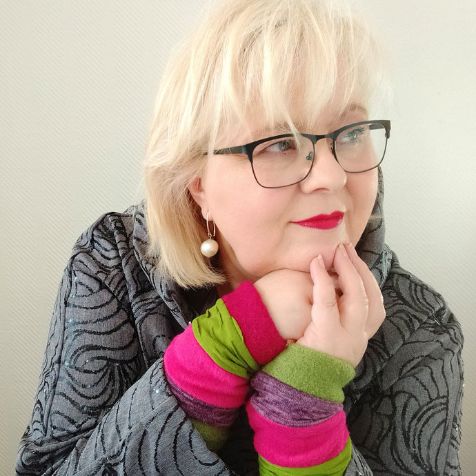 nanice pulswaermer gruen-pink